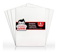 Dry Erase Lapboards | 9 x 12 inch Large Whiteboard | White Board Set | Great for Teachers, Students, Children, Classroom | Reusable, Durable, Portable, Single Sided Whiteboard (6 Pack Lapboards)