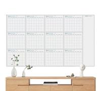 Dry Erase Wall Calendar, Yearly Planner Organizer, 59.06 x 33.46in Erasable Blank Calendar, Giant Undated Design, Reusable Writable for Home, Scheduling, Planning