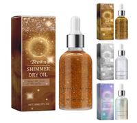 Dry Shimmer Oil, Glitter Body Oil, Shimmer Body Cream, Liquid Highlighter, Glow Shimmer Body Oil, Radiant High Gloss Finish Brightening Ingredients for Face, Shoulders, Eyes, Legs