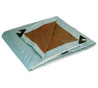 Dry Top 21620 Tela Cerata in Poliestere, Argento/Marrone, 16 Ft x 20 Ft (10-Mil)