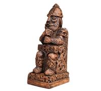 Dryad Design Statua di Thor, Dio del tuono, altezza 20,3 cm, finitura in legno, decorazione vichinga per casa o altare