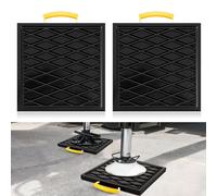 Drydiet 2 cuscinetti per martinetti stabilizzatori 30,5 x 30,5 x 2,5 cm, cuscinetti stabilizzanti per rimorchio, camion di servizio, rimorchi, gru, carrello di atterraggio, nero