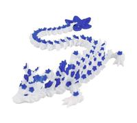 Drydog Giocattoli Stampati In 3d Drago Articolato Stampato In 3d Drago Stampato Draghi Giocattolo Flessibile Figurine di Draghi, Molto Adatto per La Casa Camera Salotto Bambini Decorare (Blu e Bianco)