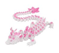 Drydog Giocattoli Stampati In 3d Drago Articolato Stampato In 3d Drago Stampato Draghi Giocattolo Flessibile Figurine di Draghi, Molto Adatto per La Casa Camera Salotto Bambini Decorare(Rosa e Bianco)
