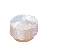 DRYEN 50 teglie in alluminio da 20 cm, contenitori rotondi usa e getta con pareti angolate, teglie da forno in alluminio resistente