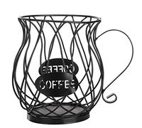 DRYEN Organizer per cialde e tazze da caffè, metallo, nero