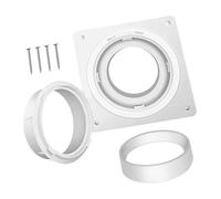 Dryer Connector Kit with Wall Plate, 4 Inch Quick Connect for Secure Leak-Free Installation, Easy Twist-Lock Fit for Laundry Rooms and Bathrooms, White 7x7 Inches