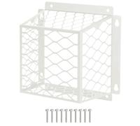 Dryer Cover, Vent Guard, Steel Protector, Galvanized Housing, 7x7x5 inches, White Black Color, for Outdoor, Exhaust, Bird, Case, Sturdy, Mesh, Shield, Wall, Exterior Use