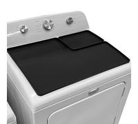 Dryer Top Protector Mat - 26x18in Silicone Non Slip Cover, Durable Heat Resistant, Protective Washer Topper, Lint Collection Hole Design | Kitchen Counter Work Area Washing Machine Organizer