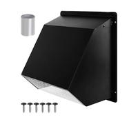 Dryer Vent Cover, Heavy-Duty Metal Exterior Wall Vent with Weatherproof Flap, Airflow Control, HVAC Air Conditioning Exhaust Shield for Garage Laundry Living Room Bedroom Foundation Entryway