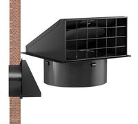 Dryer Vent Cover Outside, Vent Shield, Stainless Steel Exhaust Protector, Removable Mesh with Rubber Flap, Non Return Airflow Design, Ideal for Range Hood, Kitchen, Bathroom, 5.4x3.78 Inches, Black