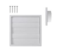 Dryer Vent Cover - Rainproof Louvered Square Outlet | Self-Closing Exterior | PP material for durability. Self-closing louvers keep rain and Peşts out. Ideal for homes, garages, basements, greenhouses, a
