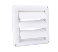 Dryer Vent Cover - Self Closing Angled Louvered Exhaust Hood | Rainproof