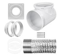 Dryer Vent, Indoor Drying Machine Vents Kit, 7 Inches Replacement Connector Plate & Multi Functional Use, Exhaust Ventilation Accessory for Washer Fans Ceiling Airflow Circulation in Kitchen Bedrooms