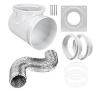 Dryer Vent, Indoor Vent Kit, 650g Exhaust Connector Plate, Replacement Part for Washer, Ceiling Fans, Air Conditioner, RV, Kitchen, Bedroom, Bathroom, Ventilation System, Room Circulation