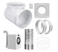 Dryer Vent Kit, AC Exhaust Hose Coupler, Wall-Mounted Air Conditioner Connector, Strong Replacement Part Secure Ventilation Fit for Home Cooling, Vent Fans, Room Circulation, Airflow System Use