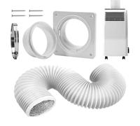 Dryer Vent Kit, Indoor Ventilation Connector Plate, Exhaust Replacement Part, Air Circulation Accessory for Washer, Fans, Air Conditioner and Room Installations, White