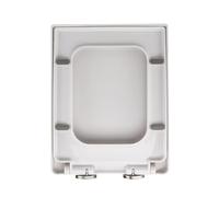 DRYFAL Tavoletta WC, Tavoletta WC Rettangolare, con Chiusura Ammortizzata, Sedile Copriwater, in Materiale PP, Bianco,06C