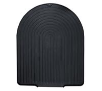 Drying Mat, Silicone Mat, Quick Drying Foldable Flexible Heatproof Multi Use Non Slip, Dish Drainer Pad for Disc Cup Countertop Kitchen, 20.28x15.75x0.55 Inches, Black, Gray