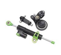 DRYIUBVF Compatibile con ZX6R 2005 2006 Moto Ammortizzatore Sterzo Stabilizzatore Staffa Supporto Supporto Montaggio Kit Accessori Universali Regolabili Sterzo Stabilizzatore(Black-Green)