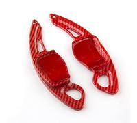 DRYIUBVF Paddle Cambio Compatibile con per Golf 6 MK6-R per GTI R20 2009 2010 2011 2012 2013 2014 Paddle Cambio Auto Paddle Cambio Estese(A-Red Carbon Pattern)