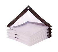 DRYNDUK Telone con Occhielli, Teloni Trasparente 120g / m², Telo in Tessuto Resistenza allo Strappo Protezione Ipioggia Protezione Vento, Telo per Esterno Coperture Legna Gazebo (2x4m)