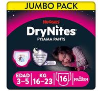 DryNites Mutandine Assorbenti per la Notte, 3-5 Anni (16-23 kg), 1 Pacco da 16 Pezzi