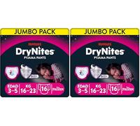 DryNites Mutandine Assorbenti per la Notte, 3-5 Anni (16-23 kg), 1 Pacco da 32 Pezzi