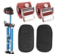 Drywall Stilt Replacement Parts - Drywall Stilt Replacement Pads with Adjustable Nylon Straps | Drywalls Stilts Leg Band Straps | Anti-Slip Wall Painting Supplies for Plastering Wiring Renovation