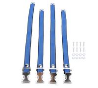 Drywall Stilts Straps Kit | Flexible Nylon, Aluminum Buckle - Secure Fit | Adjustable Stilts for Drywall/Painting/Shows | 4 Straps + Spacers + Screws (Blu)