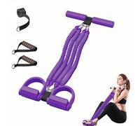 Dryxog 4 Pezzi Elastici Fitness 4 Tube Elastic Yoga Strap Expander, Elastico Palestra, Materiale in Lattice, Banda Elastica Fitness con Impugnatura Antiscivolo per Allenamento Completo (100libbre）