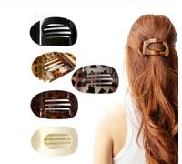 Dryxog 5 Pezzi Mollettone Capelli Donna Pinze Antiscivolo Fermaglio Donna Accessori Eleganti Leopard Print Hair Clips Ovali Accessori Elegante Decorazioni per Capelli Spessi, Sottili e Fini
