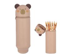 Dryxog Astuccio, Bustina in Morbido Silicone Scuola, Organizer Cancelleria Ufficio, Portapenne da Tavolo Astuccio Portatile Con Cerniera Pencil Case Animale per Casa Scuola Ufficio