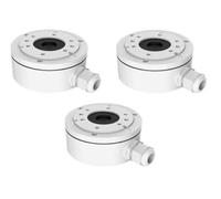 DS-1280ZJ-XS Kit 3 pezzi - Scatola di giunzione per telecamere Dome e Bullet Hikvision. Colore bianco, lunghezza: 100 mm, larghezza: 132.1 mm, altezza: 43.5 mm