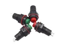 DS-213 nero Interruttore a pulsante rotondo senza serratura Auto-reset piccolo foro for chiave 10 mm