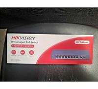 Hikvision Switch DS-3E0510P-E/M L2 non gestito 8 porte PoE Gigabit + 1x RJ45 1Gb + 1x SFP 802.3af/at