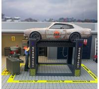 DS-64 1/64 Diorama Garage Con Luci In Resina Per Hot Wheels Matchbox