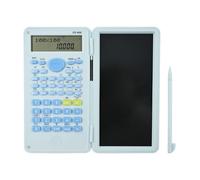 DS-869 Calcolatrice scientifica a 240 funzioni con blocco per scrivere, calcolatrice scientifica a doppia funzione con blocco note, dotata di penna elettronica e display 10+2 per studenti e uffici