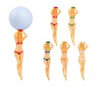 DS. DISTINCTIVE STYLE 6 tee da golf in plastica divertenti accessori da golf per gli uomini regali unici da golf per uomini roba da golf divertenti tee da golf gadget da golf essenziali per il golf