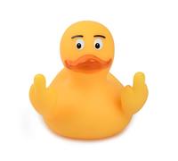 DS. DISTINCTIVE STYLE Anatre in gomma a dito medio, 2 pezzi, anatra in gomma gialla, 7 cm, divertenti ornamenti per auto, decorazione per cruscotto, monitor del computer