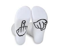 DS. DISTINCTIVE STYLE Calzini con dita medie, divertenti calzini per uomo e donna, idea regalo per adulti (taglia unica), bianco, 6-11