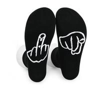 DS. DISTINCTIVE STYLE Calzini con dita medie, divertenti calzini per uomo e donna, idea regalo per adulti (taglia unica), nero, 6-11