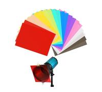 DS. DISTINCTIVE STYLE Gel di illuminazione a LED trasparenti, 20 fogli di plastica colorati per fotografia con filtro per la luce in gel e fogli di trasparenza colorati