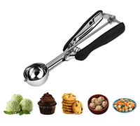 DS. DISTINCTIVE STYLE Paletta per biscotti piccola #50 - 1,28 - piccola paletta per gelato, realizzata in acciaio inox 304 per uso alimentare, con comode impugnature in gomma