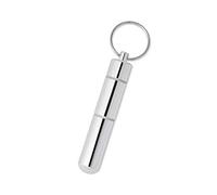 ds. distinctive style Portable porta stuzzicadenti metallo leggero in lega di alluminio da tasca stuzzicadenti box Keychain - argento per idea regalo per la festa del papà