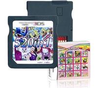 DS Game, 520 in 1 Game Cartridge Multicart, Game Pack Card Super Combo for DS DSL DSi 3DS 2DS XL/LL