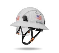 DS-SMAAT Casco rigido a tesa intera con visiera, casco di sicurezza con sospensione a cricchetto a 6 punti, protezione superiore per la testa per uso industriale, approvato ANSI Z89.1, sia per uomini