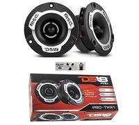 DS18 SET PRO-TWX1 2 super bullet tweeter da 9,60 cm 96 mm di diametro 120 watt rms e 240 watt max 4 ohm da 103 db di sensibilità con profondità 4 cm, a coppia + 3 sticker omaggio