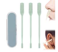 DSACL Tagliacapelli e trimmer nasale, 2025 nuovo depilatore rotante a 360° con raccoglitore per orecchie, portatile, essenziale per uomini e donne, essenziale da viaggio (verde, 3 pezzi)