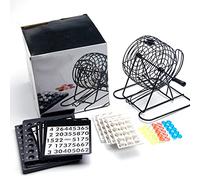 Dsacxixai Bingo Game, Metal Rolling Cage Game Machine Family Reunion Games con 75 palline per adulti e festa di gruppo di grandi dimensioni